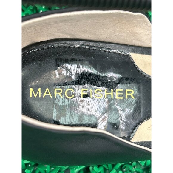 Marc Fisher Sandals Flats women's size10M Leopard Print ‎ Black Peep Toe Dalan 4 - Picture 6 of 8